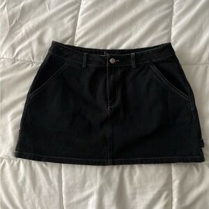 White fox mini skirt